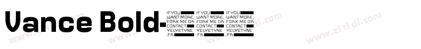 Vance Bold字体转换